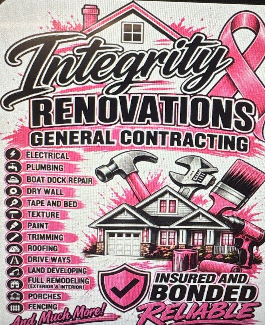 Integrity Renovations services flyer
